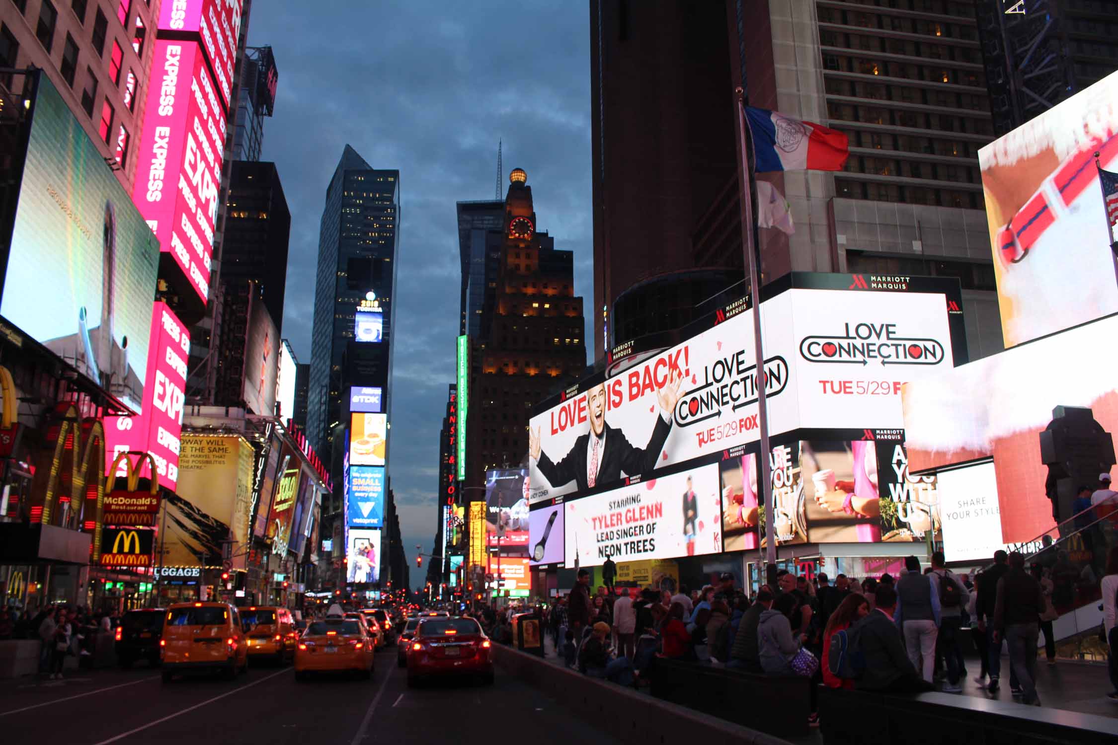 New York, Manhattan, Times Square, publicités, nuit