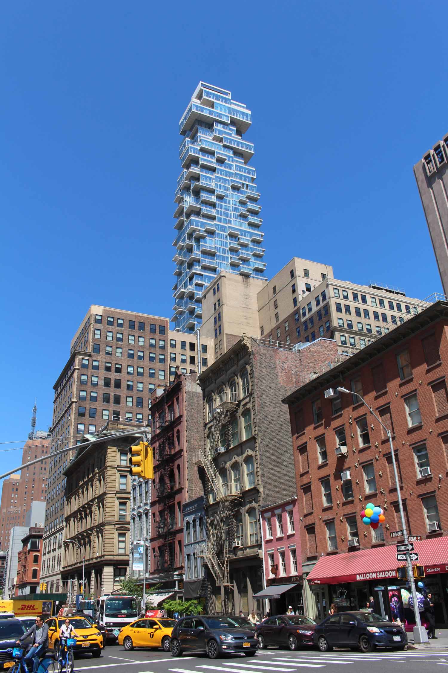 New York, Manhattan, Tribeca, tour de Jenga