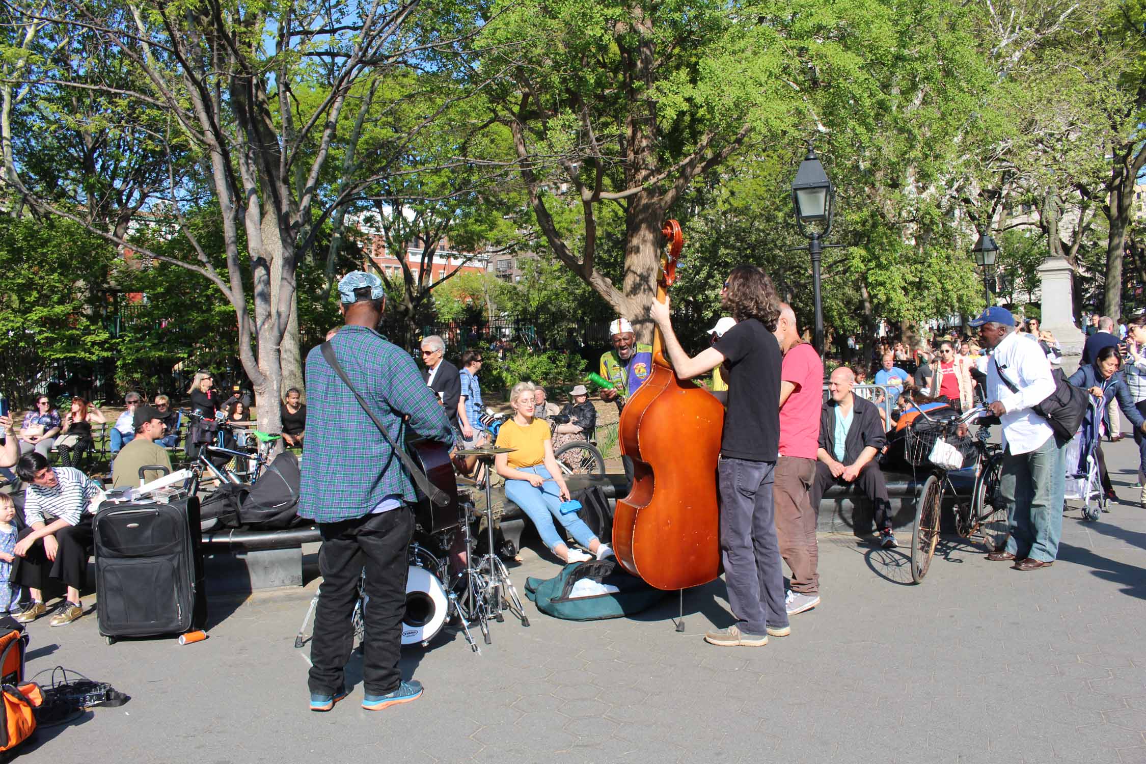 New York, Manhattan, musiciens, Washington Square Park