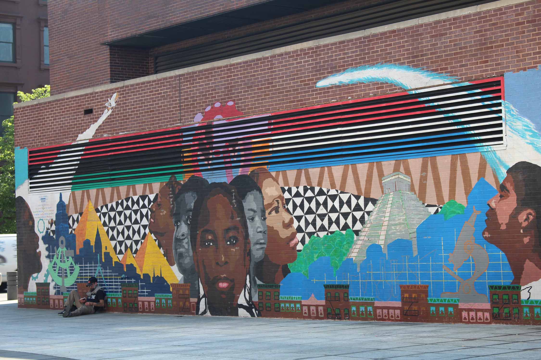 New York, Manhattan, Harlem, fresque murale, Cent-vingt-cinquième rue