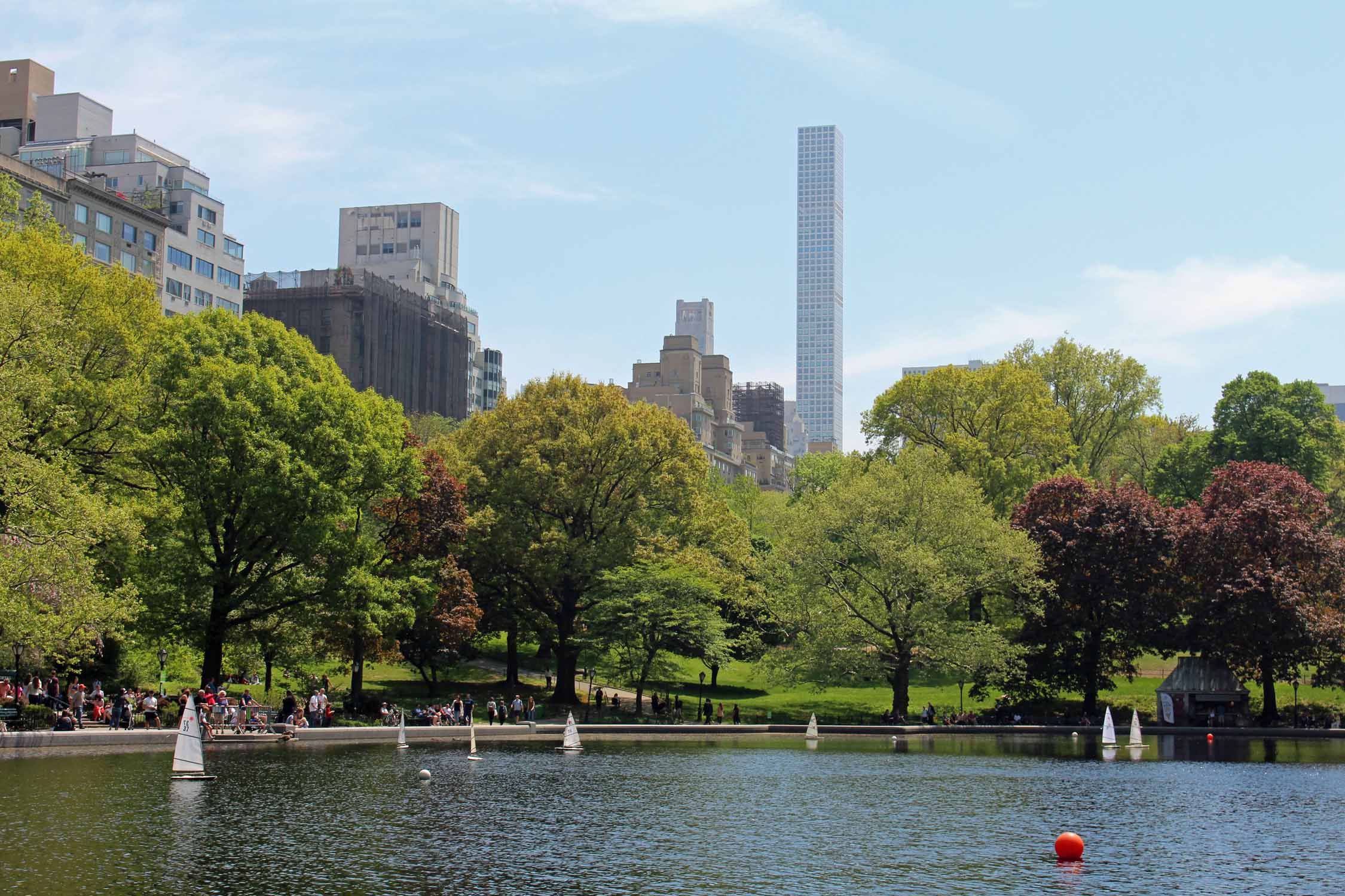 New York, Manhattan, Central Park, plan d'eau Conservatory Water