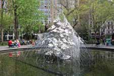 New York, Manhattan, &oelig;uvre d'art parc Madison Square