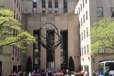 New York, Manhattan, Atlas du Rockfeller center, &oelig;uvre d'art