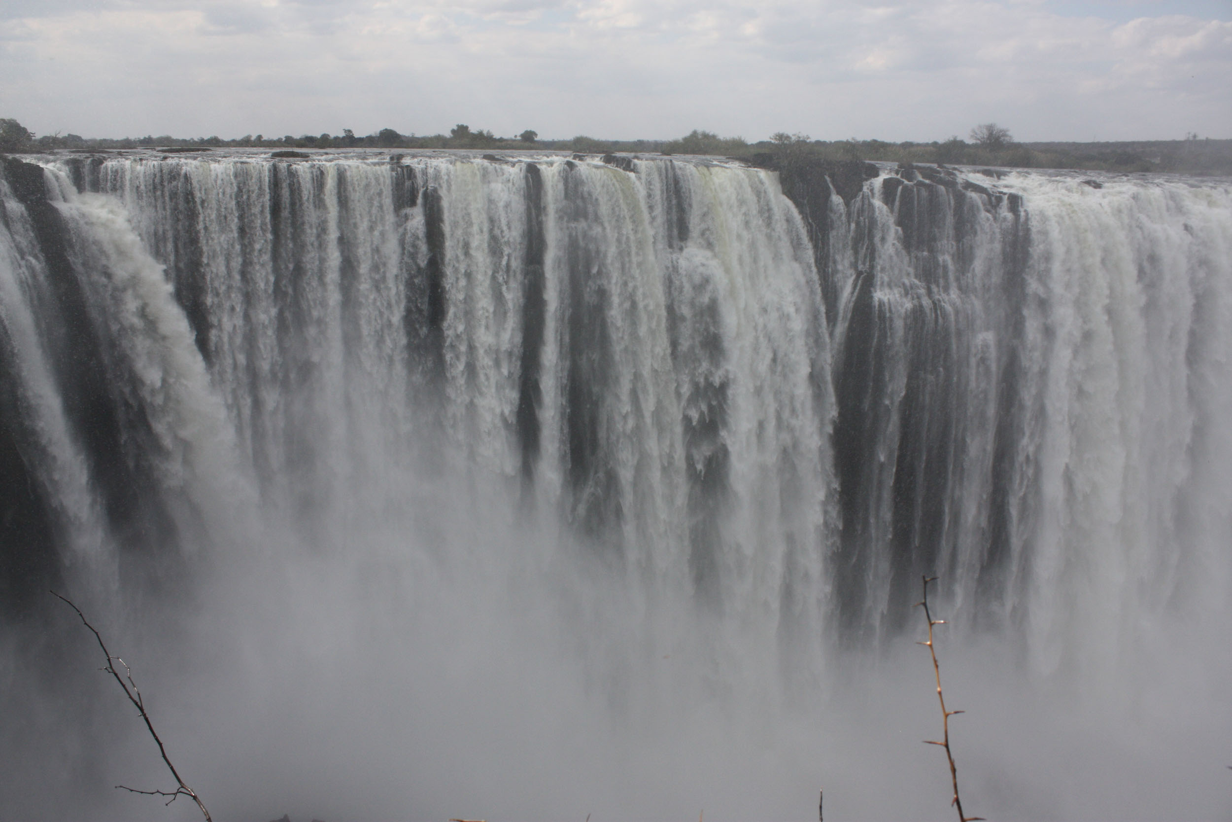 Vue, Chutes Victoria, nuage d'eau